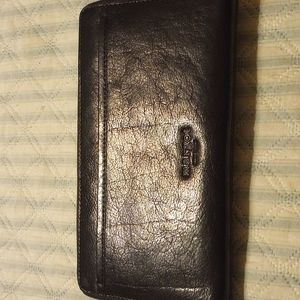 Margot New York♥️Black leather💎wallet clutch wristlet Classic & perfect